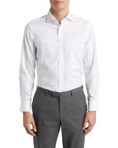 Charles Tyrwhitt Slim Fit Non-iron Solid Twill Dress Shirt - White