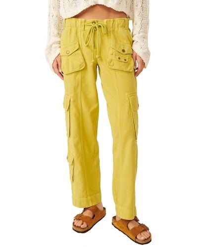 Free People Tahiti Cargo Pants - Yellow