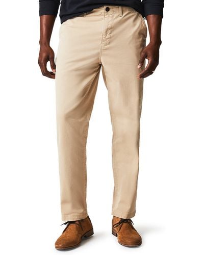 Billy Reid Flat Front Strech Cotton Chinos - Natural