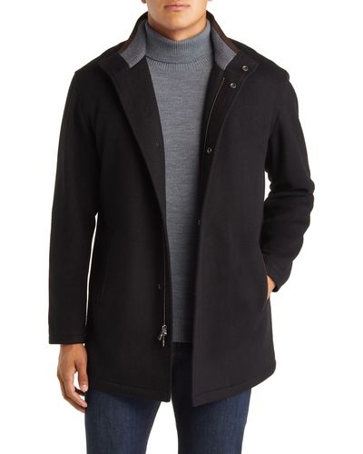 Peter Millar Crown Flex Fleece City Coat - Black