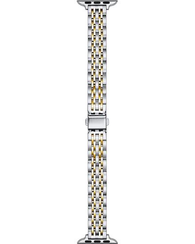 The Posh Tech Rainey Two-tone Stainless Steel Skinny Apple Watch® Bracelet Watchband - Metallic