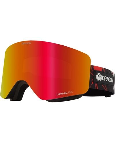 Dragon R1 Otg 63mm Snow goggles With Bonus Lens - Red