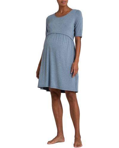 Seraphine 2-pack Maternity/nursing Nightgowns - Blue