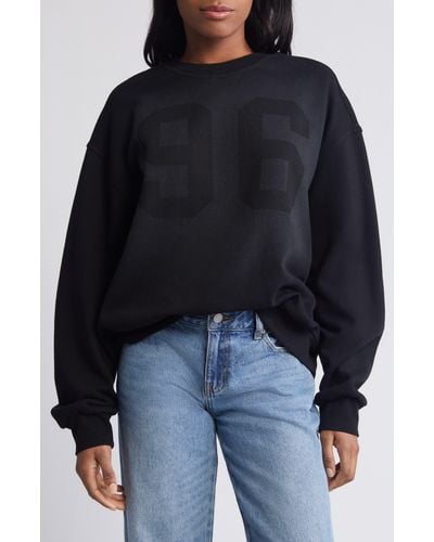 PacSun 96 Oversize Varsity Sweatshirt - Black
