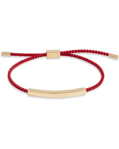 CLIFTON WILSON Braided Slider Bracelet - Red