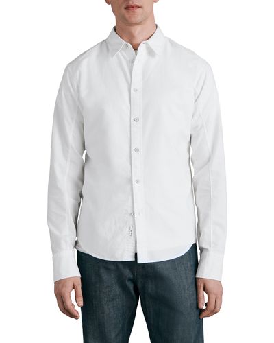 Rag & Bone Icons Fit 2 Slim Fit Engineered Button-up Shirt - White