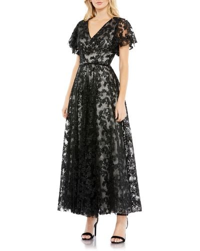 Mac Duggal 11327 Embroidered A-line Formal Dress - Black