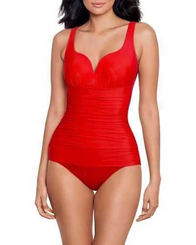 Miraclesuit Rock Solid Cherie One-piece Swimsuit - Red