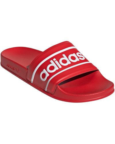 adidas Adilette Slide Sandal - Red