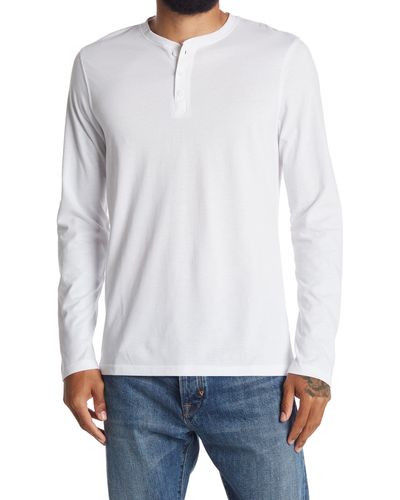 Abound Long Sleeve Henley Shirt - White