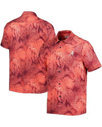 Tommy Bahama Alabama Tide Big And Tall Coast Luminescent Fronds Island Zone  Button-up Camp Shirt in Red for Men | Lyst