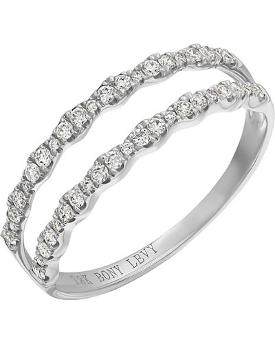 Bony Levy Diamond Double Row Ring - White