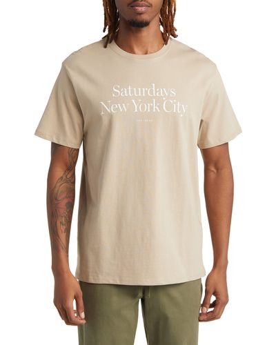 Saturdays NYC Miller Standard Graphic T-shirt - Natural