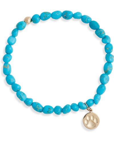 Anzie Boheme Turquoise Beaded Stretch Bracelet - Blue