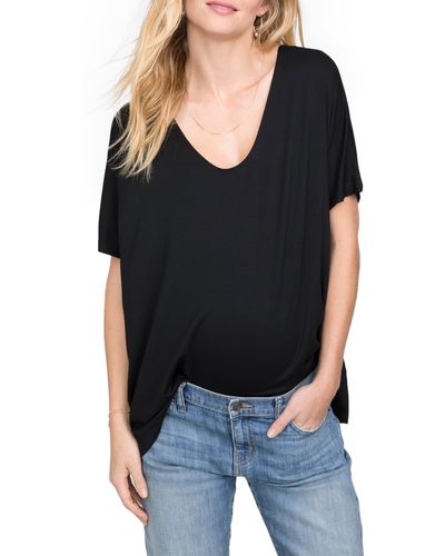 HATCH The Perfect Vee Maternity T-shirt - Black