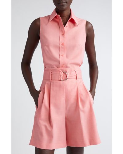 Akris Punto Sleeveless Button-up Shirt - Pink