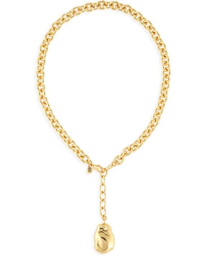 Madewell Sculpted Pearl Chunky Chain Y-necklace - Multicolor