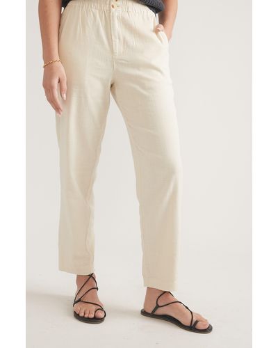 Marine Layer Elle Relaxed Crop Pants - Natural