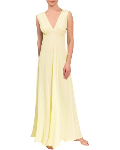 EVERYDAY RITUAL Amelia Long Nightgown - Yellow