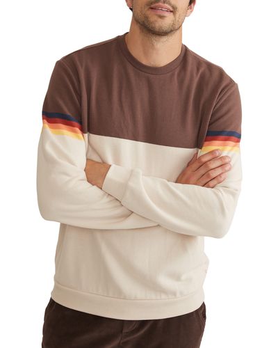 Marine Layer Signature Colorblock Sweater - Brown