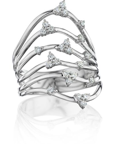 Hueb Luminus Stacked Diamond Ring - White