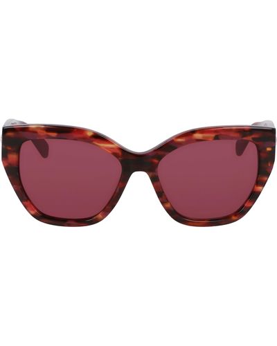 Longchamp 55mm Butterfly Sunglasses - Red
