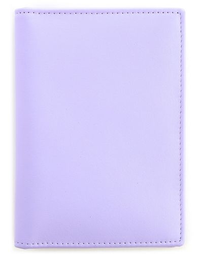 ROYCE New York Leather Vaccine Card & Passport Holder - Purple