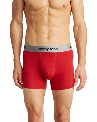 Tommy John Second Skin Boxer Briefs - Red