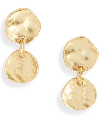 Karine Sultan Medallion Drop Earrings - Metallic