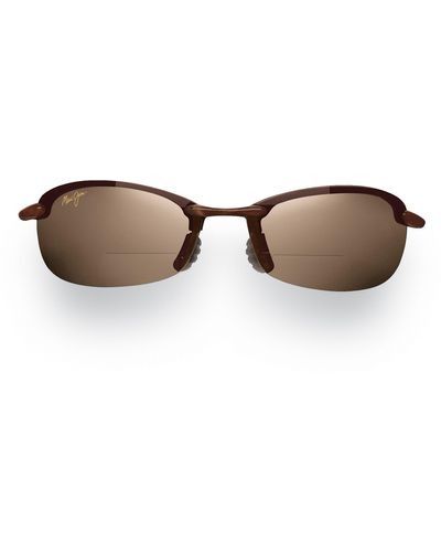 Maui Jim Makaha 64mm Polarized Oversize Round Sunglasses - Natural