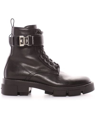 Givenchy Terra 4g Buckle Combat Boot - Brown