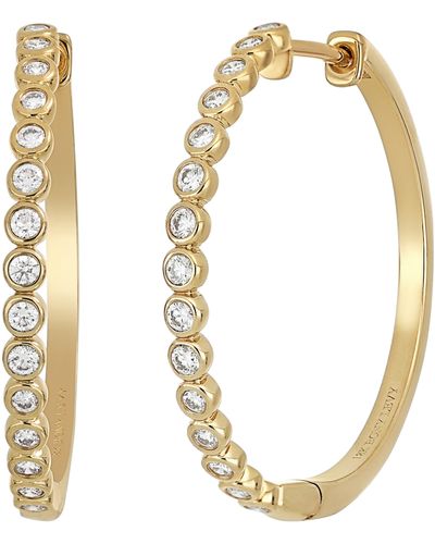 Bony Levy Monaco Diamond Hoop Earrings - Metallic