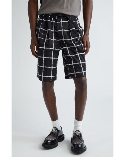 Undercover Chain Print Nylon Shorts - Black