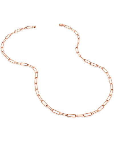 Monica Vinader Alta Textured Chain Link Necklace - White