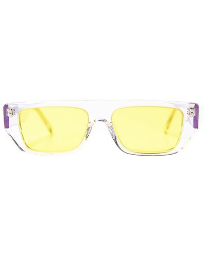Wisdom Frame 15 52mm Rectangular Sunglasses - Yellow
