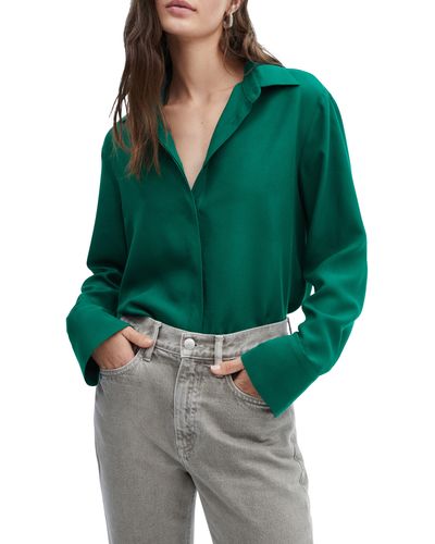 Mango Button-up Shirt - Green