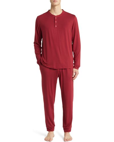 Eberjey Henry Jersey Pajamas - Red