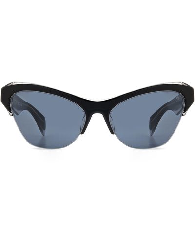 Rag & Bone 61mm Cat Eye Sunglasses - Blue