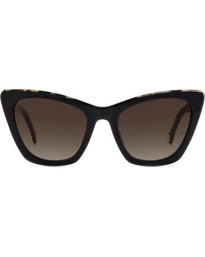 Carolina Herrera 55mm Cat Eye Sunglasses - Black
