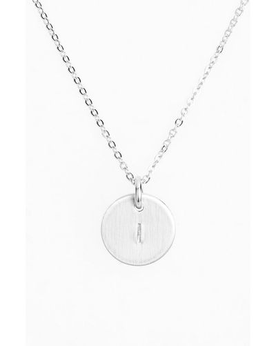Nashelle Nitial Mini Disc Necklace At Nordstrom - White