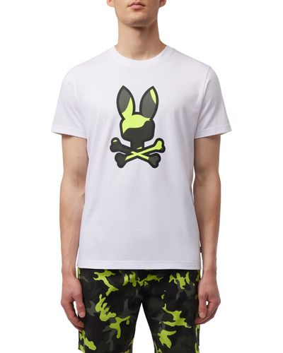Psycho Bunny Plano Camo Graphic T-shirt - White