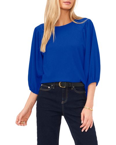 Vince Camuto Puff Sleeve Top - Blue