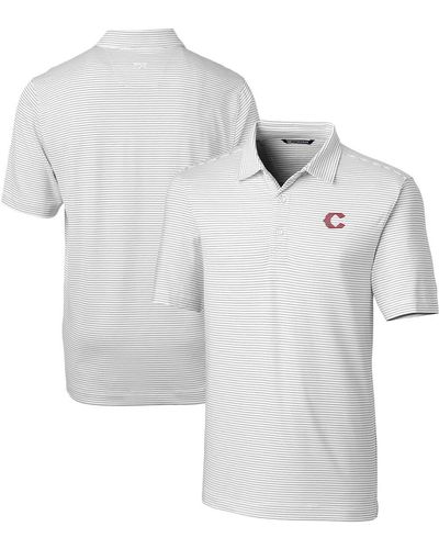Cutter & Buck Cincinnati Reds City Connect Big & Tall Forge Pencil Stripe Stretch Polo At Nordstrom - Gray