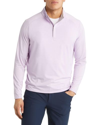 Peter Millar Crown Crafted Stealth Performance Quarter Zip Pullover - White