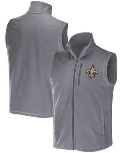 NFL X DARIUS RUCKER Collection By Fanatics New Orleans Saints Polar Fleece Full-zip Vest At Nordstrom - Gray
