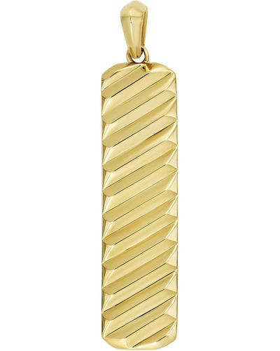 Bony Levy 14k Gold Bar Pendant - Metallic