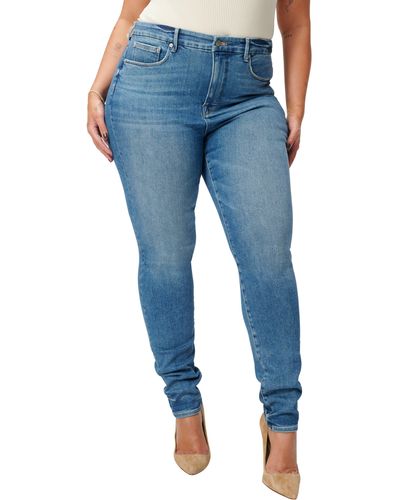 GOOD AMERICAN Good Legs Stacked Skinny Jeans - Blue