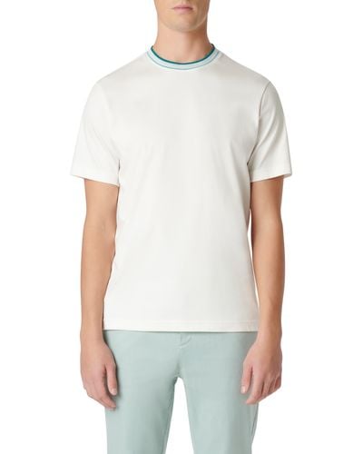 Bugatchi Tipped Crewneck T-shirt - White
