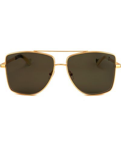 Grey Ant 60mm Dempsey Square Sunglasses - Green