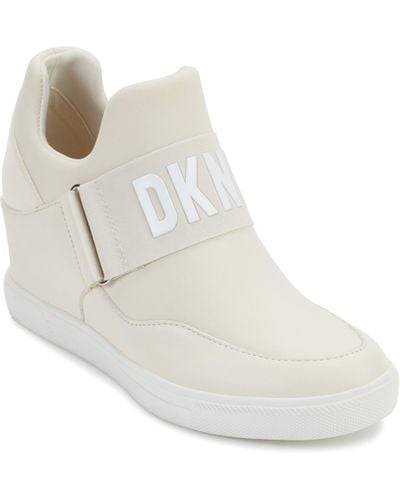 DKNY Cosmos Wedge Sneaker - White